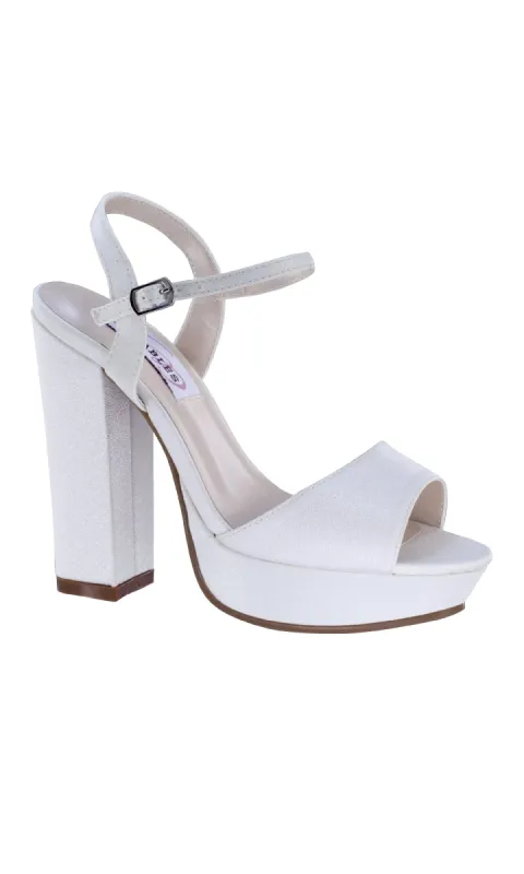 Whitta White Crepe Prom Shoes: Dyeables 4350 sold by PromGirl
