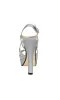 Queenie Silver Glitter Prom Shoes: Touch Ups 4222 sold by PromGirl