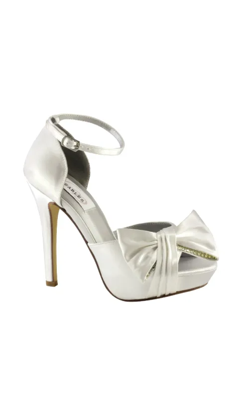 Jay White Satin Prom Shoes: Dyeables 24812 sold by PromGirl