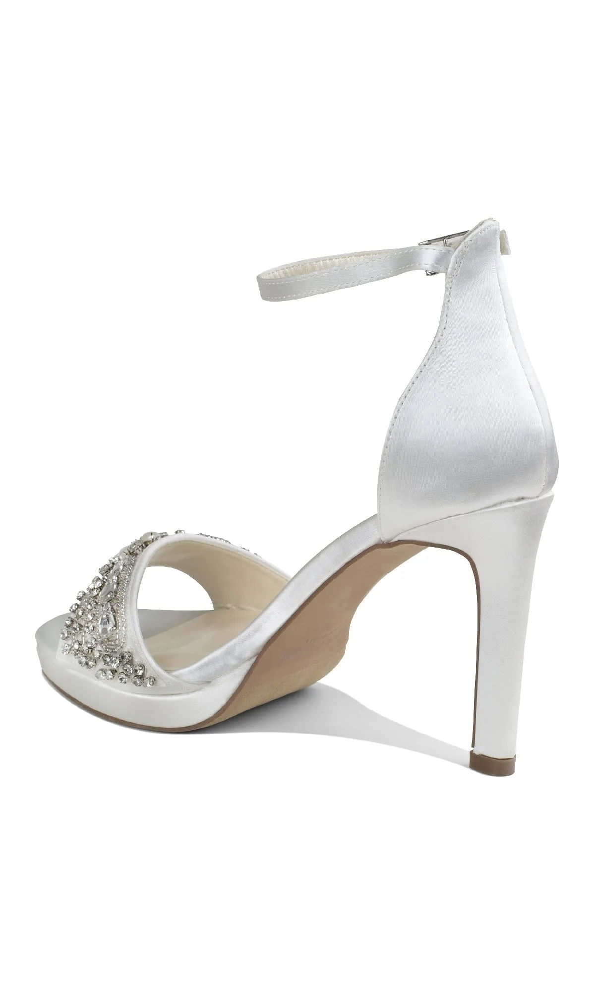 Enya Ivory Satin Prom Shoes: Paradox London P2203 sold by PromGirl product image thumbnail 3