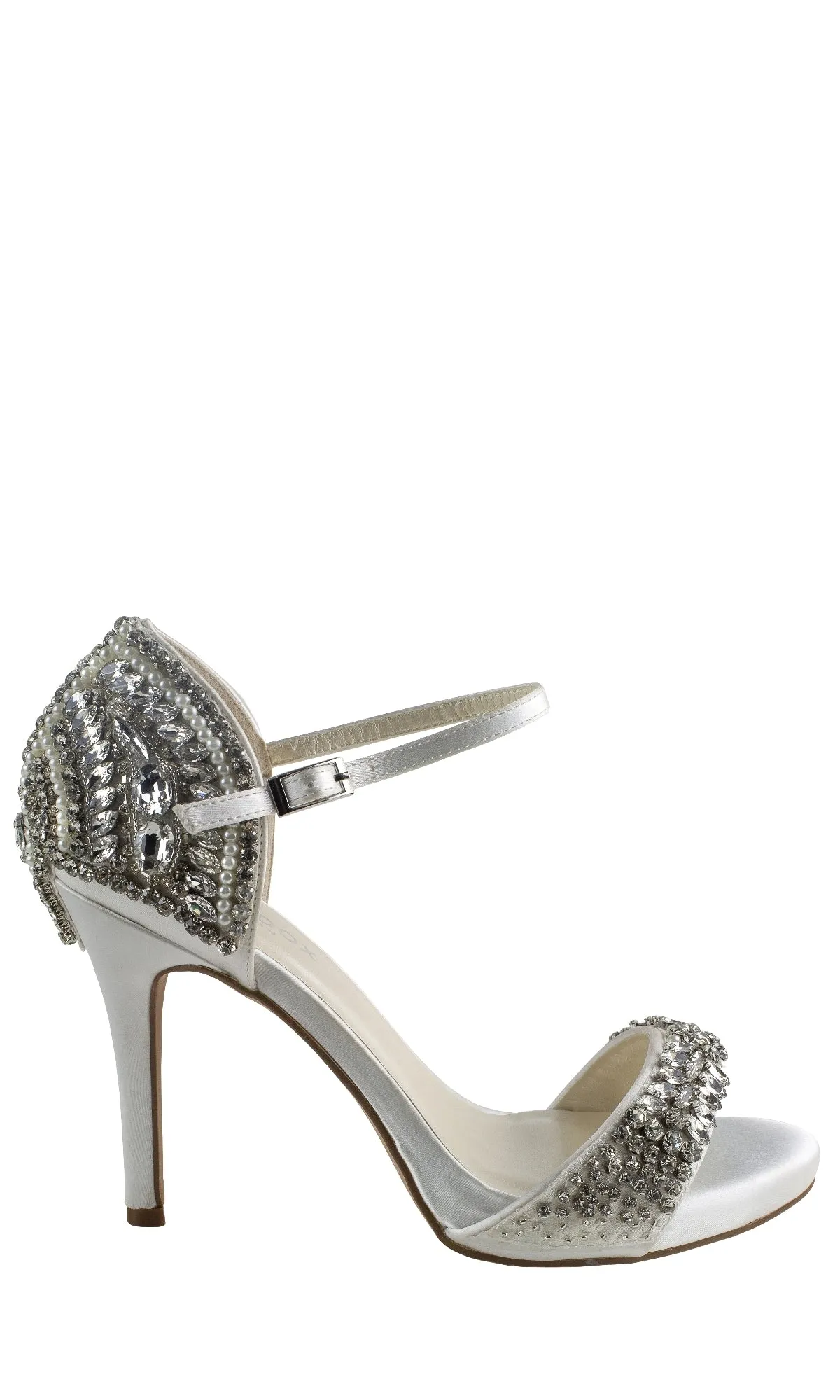 Elodie Ivory Satin Prom Shoes: Paradox London P2107 sold by PromGirl product image thumbnail 3