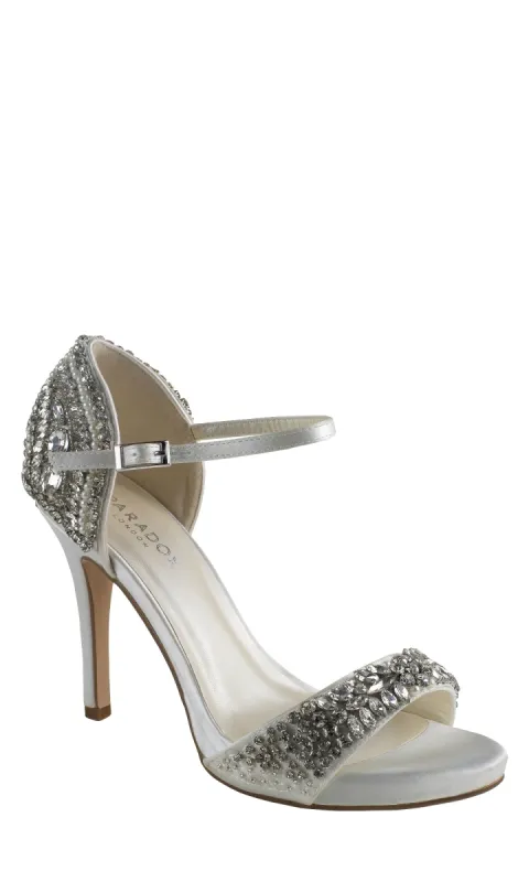 Elodie Ivory Satin Prom Shoes: Paradox London P2107 sold by PromGirl