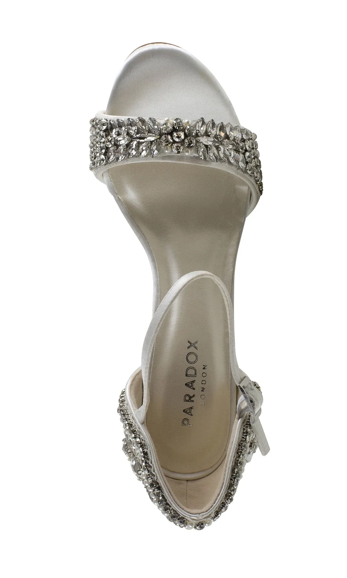 Elodie Ivory Satin Prom Shoes: Paradox London P2107 sold by PromGirl product image thumbnail 5