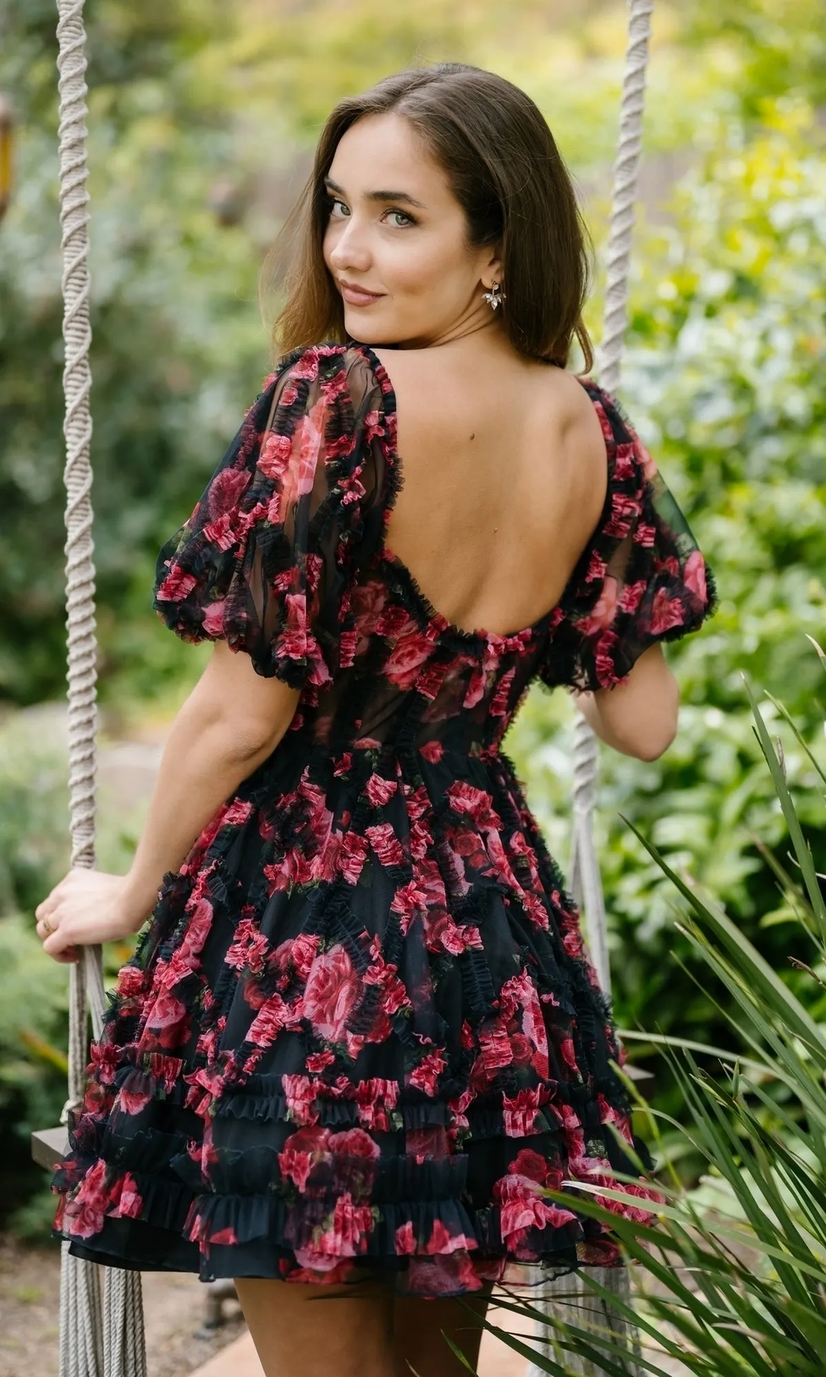 Short Sleeve Short Print Prom Dress: Aleta 1304 sold by PromGirl product image thumbnail 2