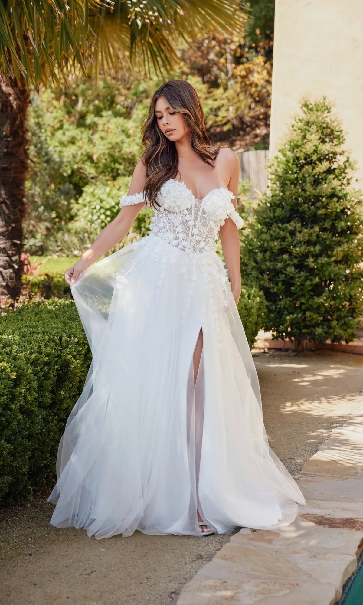 Off-White Bridal Ball Gown: Juliet JT2483KW sold by PromGirl product image thumbnail 3