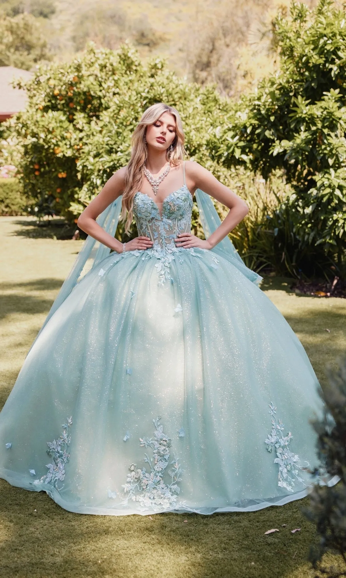 Sage Green Quinceanera Dress: Juliet JT1466H sold by PromGirl product image thumbnail 3
