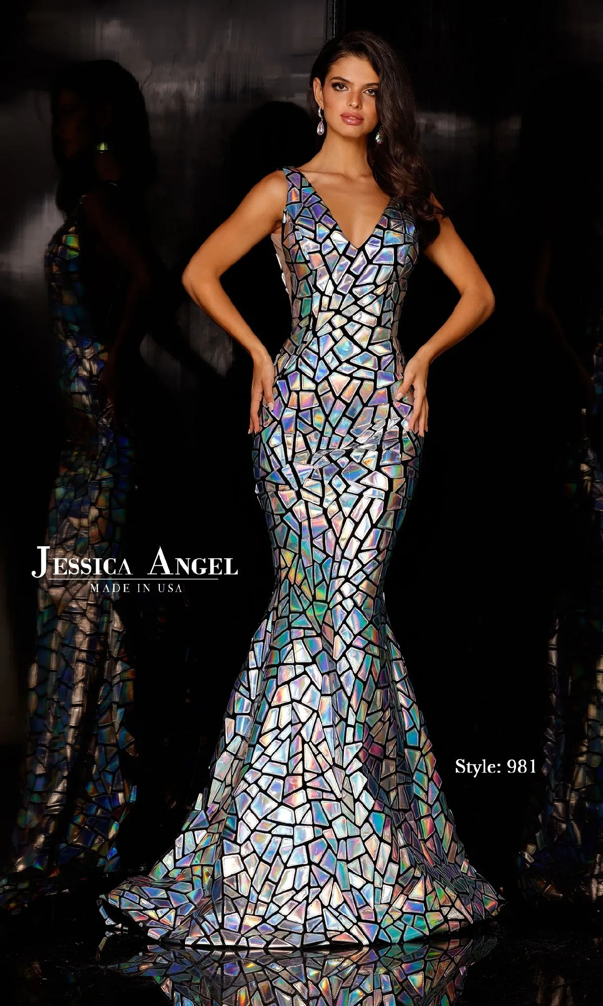 Long Silver Sequin Prom Dress: Jessica Angel 981 sold by PromGirl