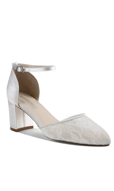 Hazel White Lace Prom Dress Shoes: Dyeables 4612 sold by PromGirl