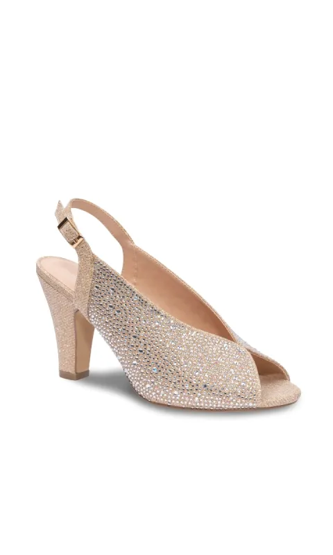 Glory Champagne Prom Shoes: Paradox London P2301 sold by PromGirl