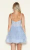 Short Sequin Ruffled Fit-and-Flare Hoco Dress 9546 sold by PromGirl
