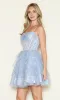 Short Sequin Ruffled Fit-and-Flare Hoco Dress 9546 sold by PromGirl