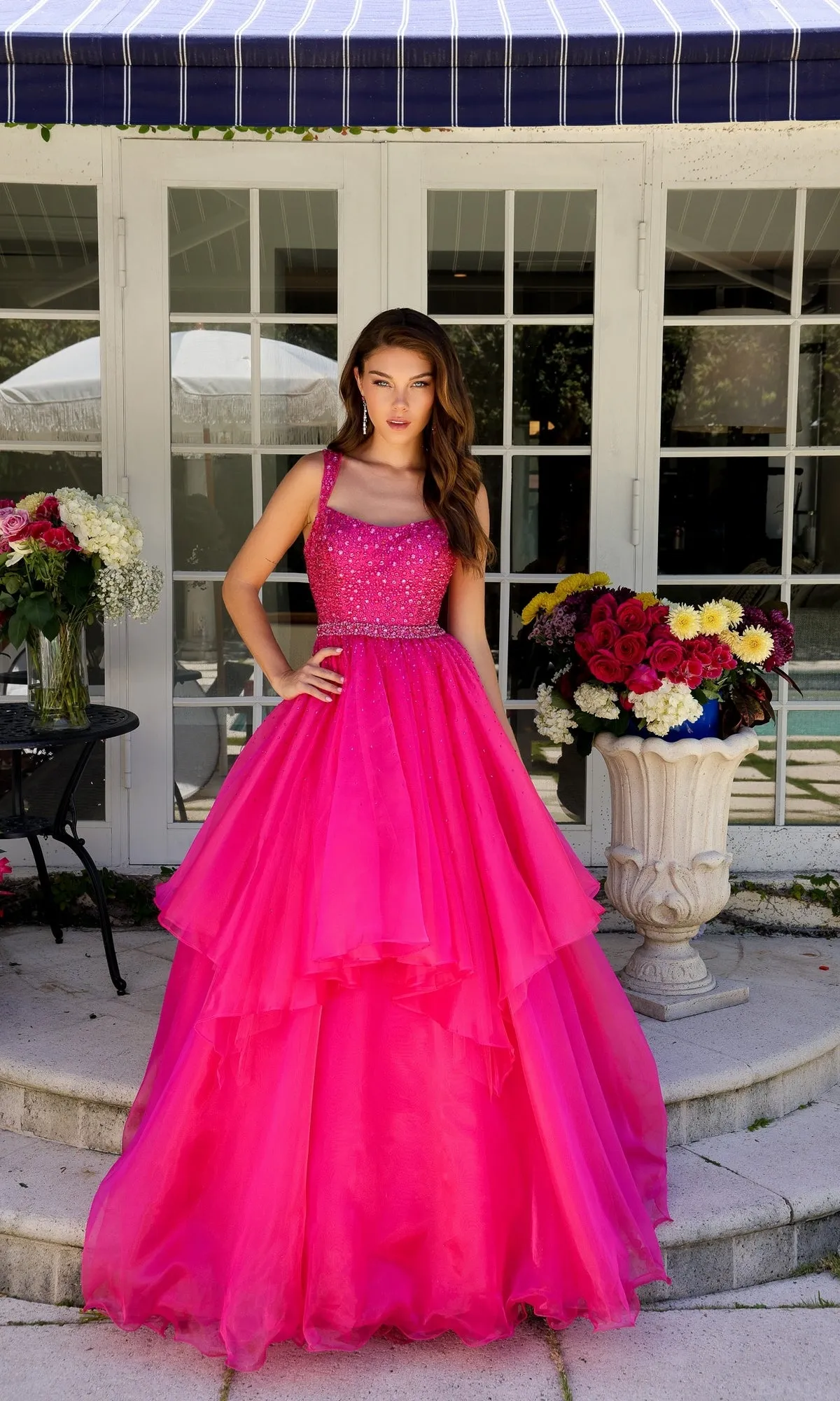 Beaded-Bodice Prom Ball Gown: Ava Presley 29523 sold by PromGirl product image thumbnail 3