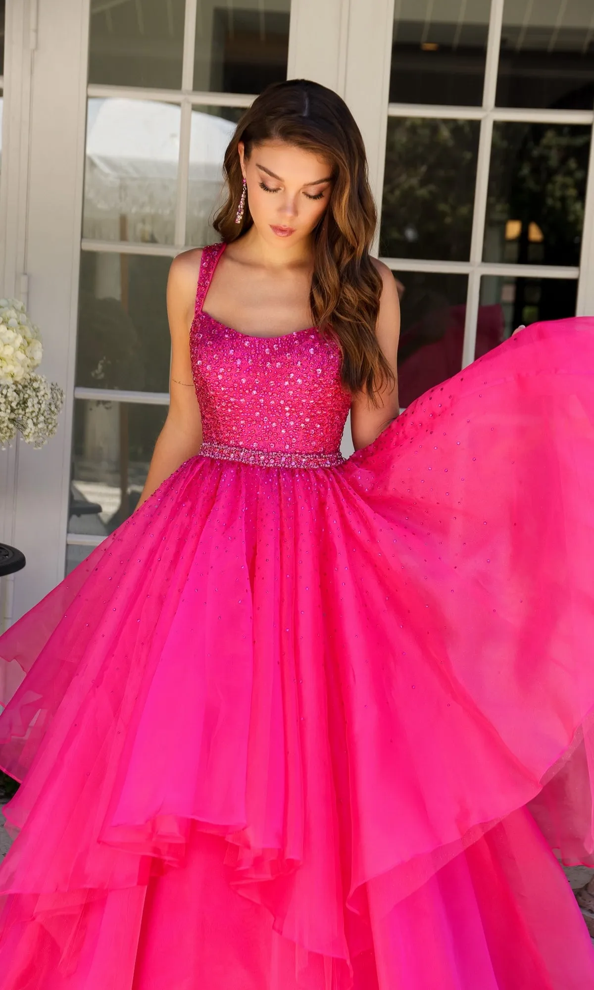 Beaded-Bodice Prom Ball Gown: Ava Presley 29523 sold by PromGirl product image thumbnail 4