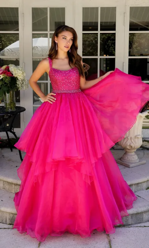 Beaded-Bodice Prom Ball Gown: Ava Presley 29523 sold by PromGirl