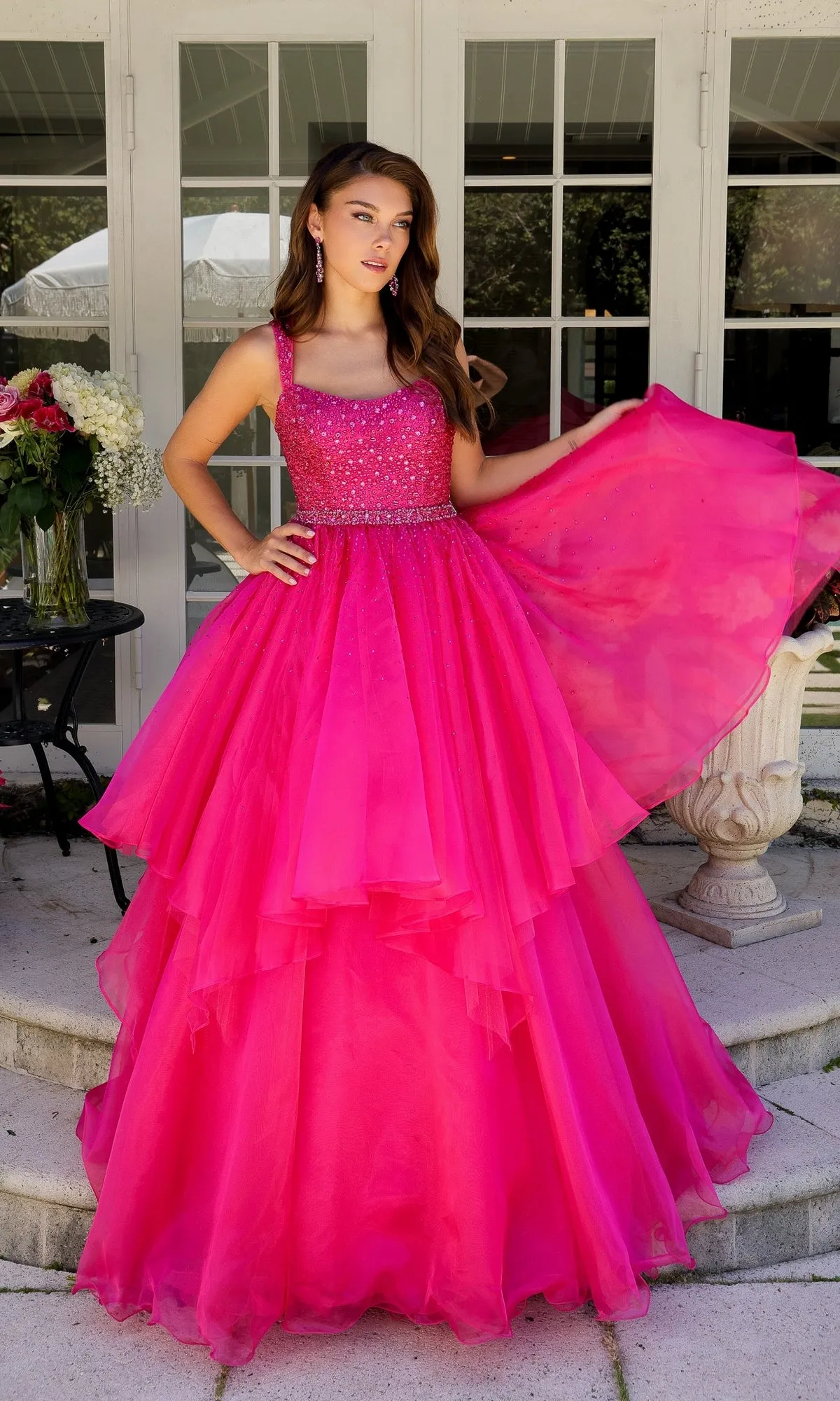Beaded-Bodice Prom Ball Gown: Ava Presley 29523 sold by PromGirl