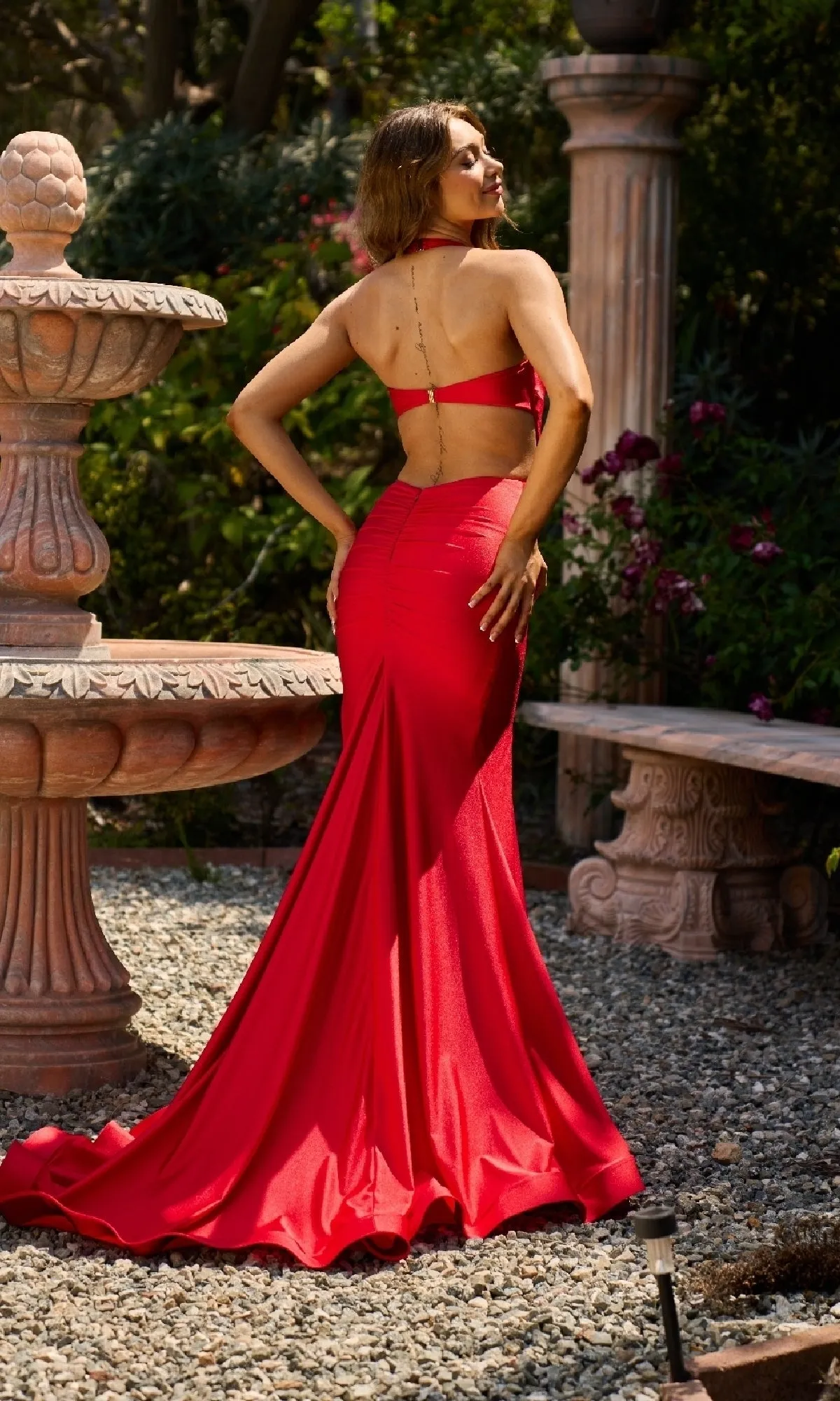 Long Halter Prom Dress: Atria 7034H sold by PromGirl product image thumbnail 4