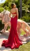 Cowl-Front Long Cut-Out Prom Dress: Atria 6866H sold by PromGirl