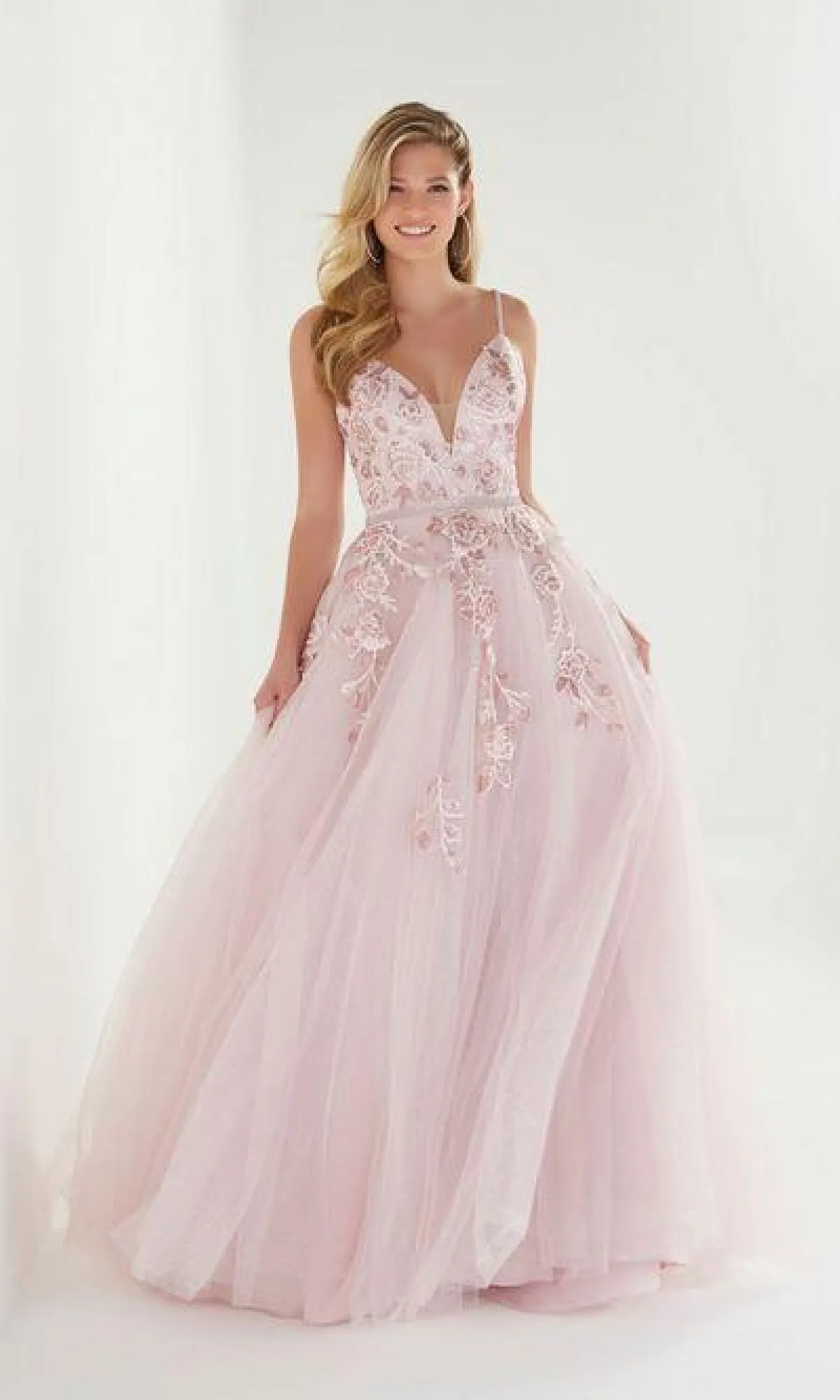 Embroidered Prom Ball Gown: Tiffany 46266 sold by PromGirl product image thumbnail 3