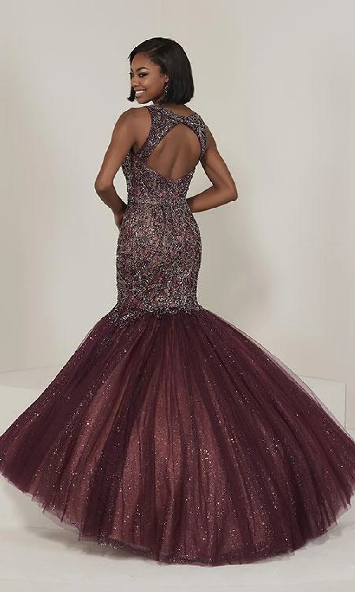 Glitter Mermaid Prom Dress: Tiffany 16370 sold by PromGirl product image thumbnail 2