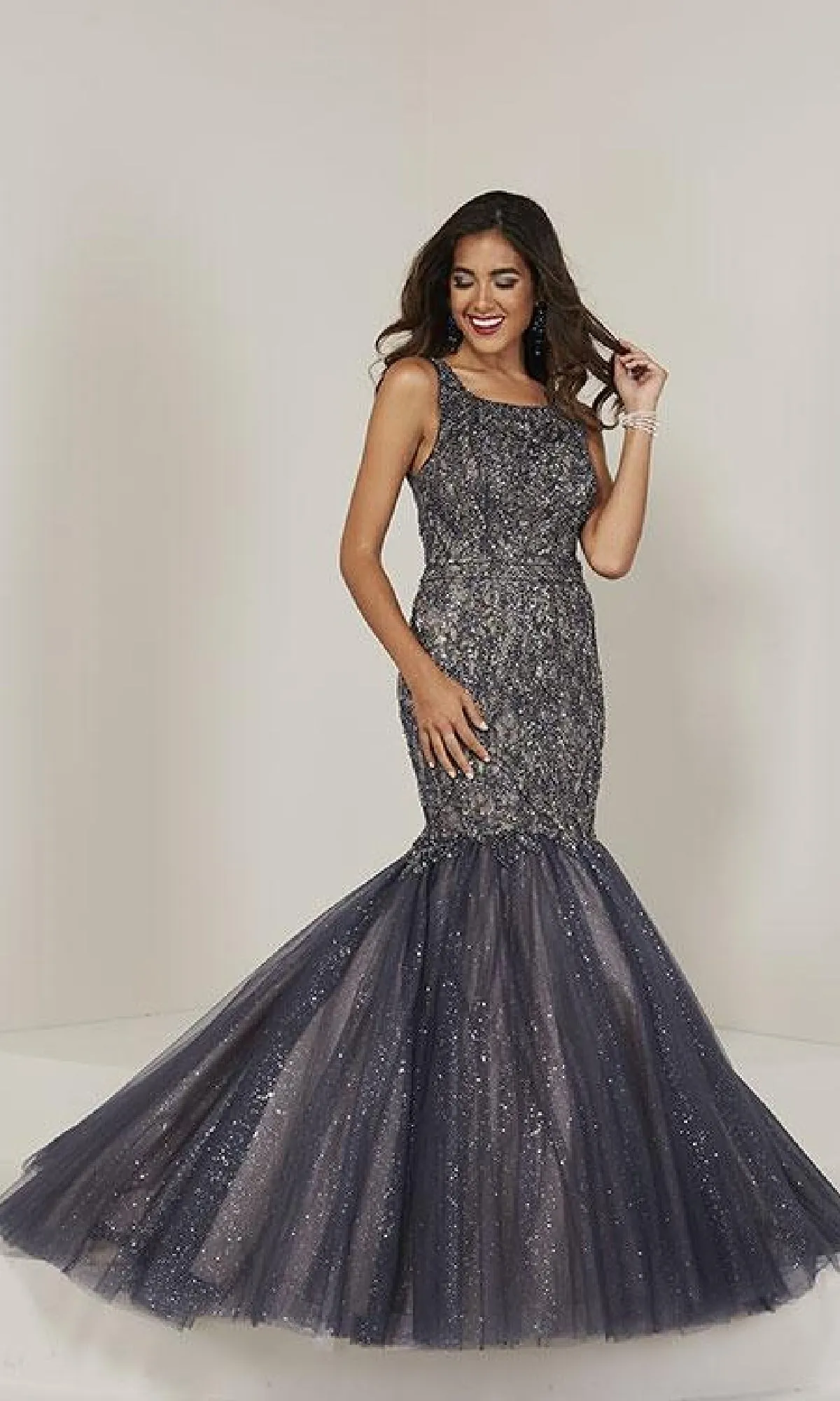 Glitter Mermaid Prom Dress: Tiffany 16370 sold by PromGirl
