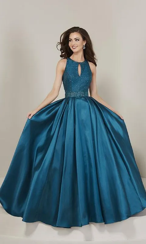 Keyhole Prom Ball Gown: Tiffany 16364 sold by PromGirl