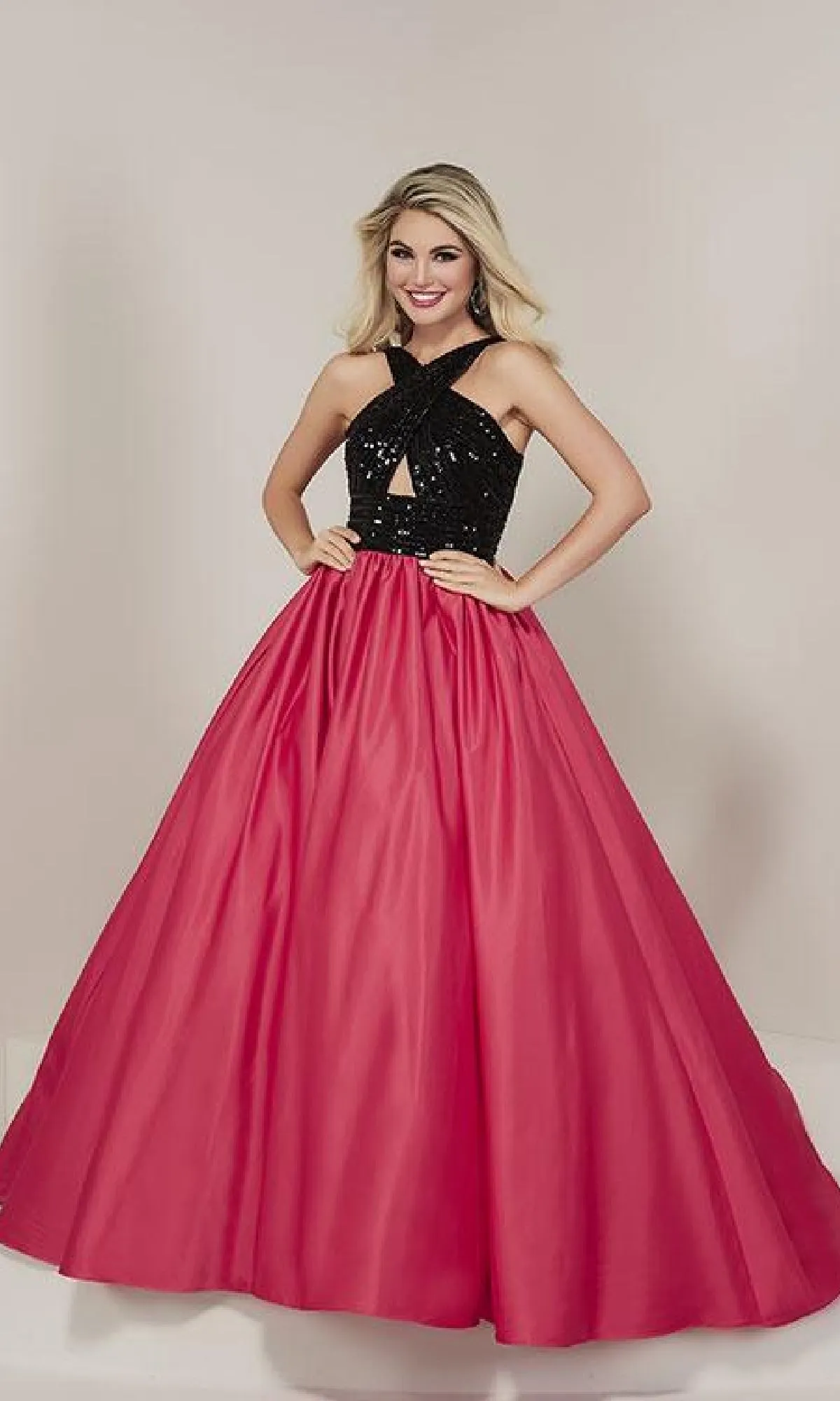 Sequin-Bodice Ball Gown: Tiffany 16327 sold by PromGirl