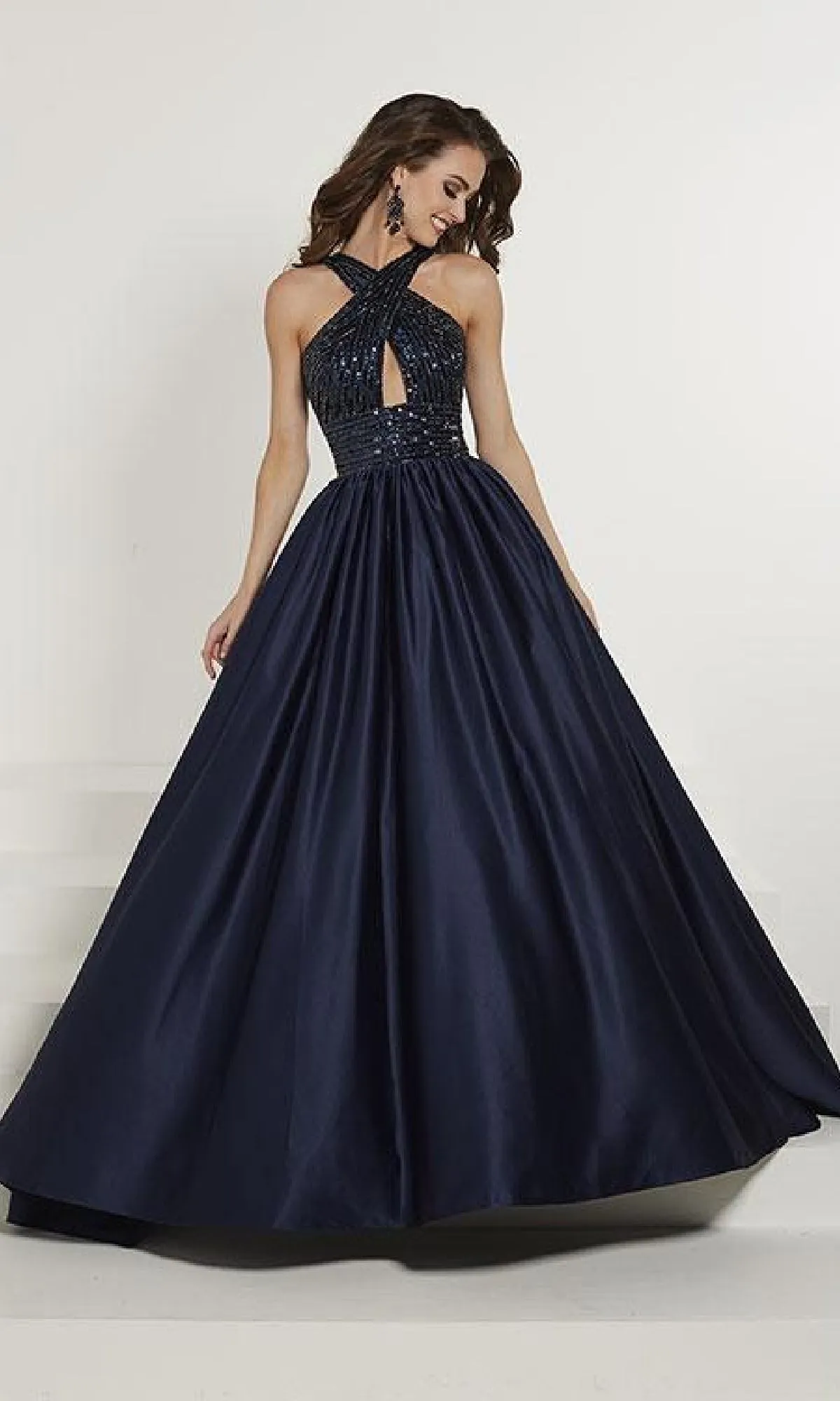 Sequin-Bodice Ball Gown: Tiffany 16327 sold by PromGirl product image thumbnail 4