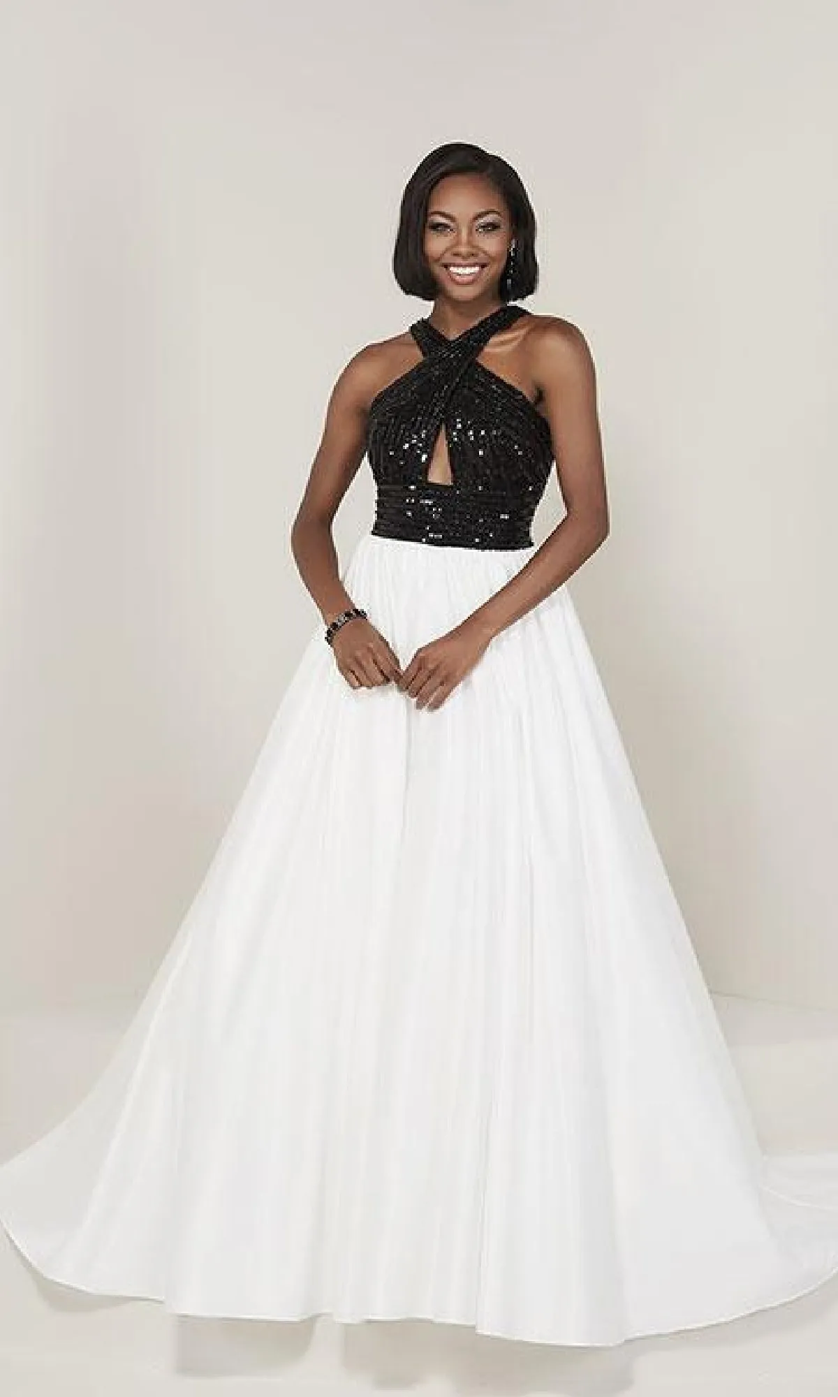 Sequin-Bodice Ball Gown: Tiffany 16327 sold by PromGirl product image thumbnail 3