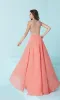 Backless Long A-Line Formal Gown sold by PromGirl