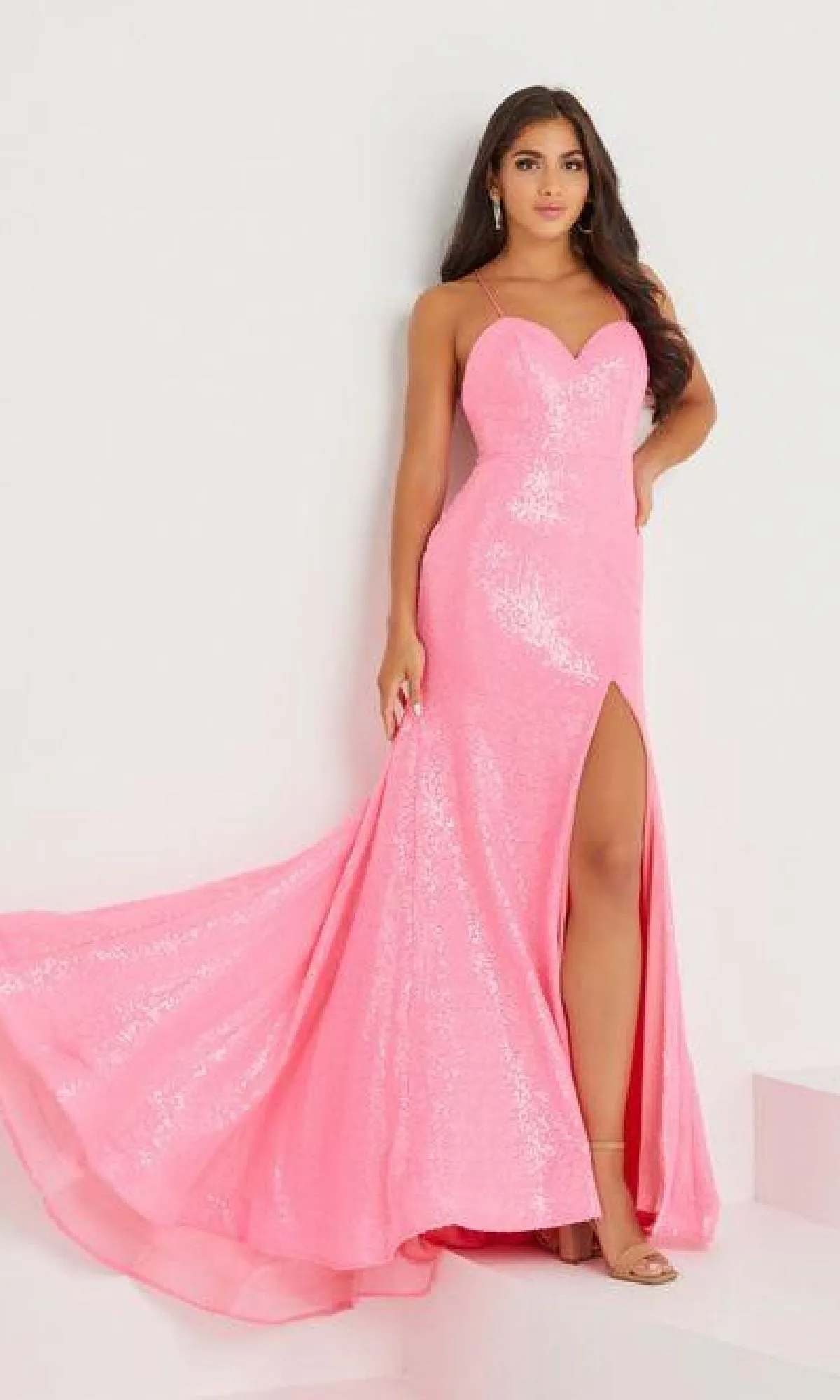 Sequin Mermaid Prom Dress: Tiffany 16033 sold by PromGirl product image thumbnail 3