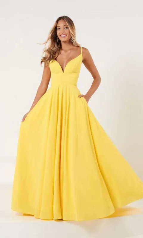 A-Line Prom Dress with Pockets: Tiffany 12863 sold by PromGirl