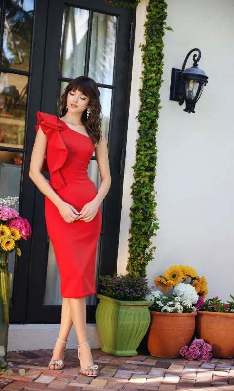 Knee-Length Wedding Guest Dress: Ava Presley 40062 sold by PromGirl