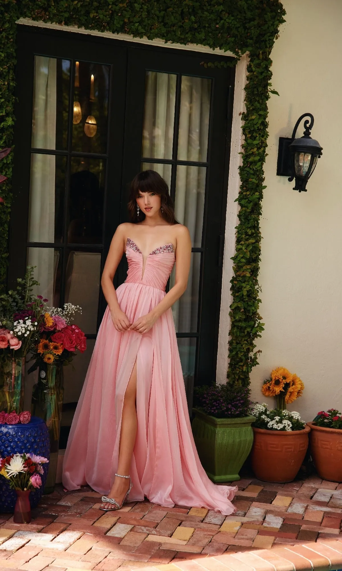 A-Line Long Strapless Prom Dress: Ava Presley 40041 sold by PromGirl product image thumbnail 3