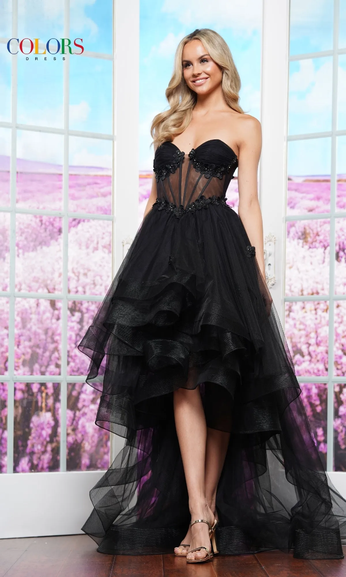 Strapless High-Low Prom Dress: Colors Dress 3600 sold by PromGirl product image thumbnail 3