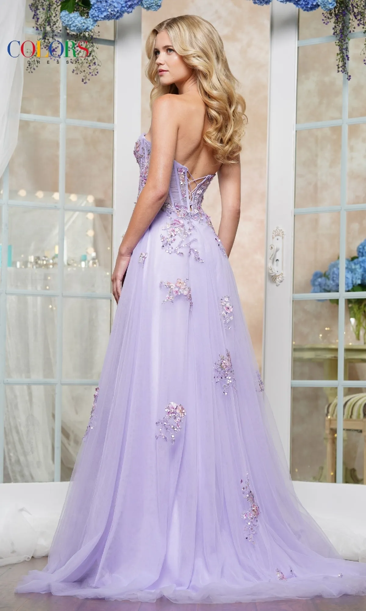 Strapless Long Prom Ball Gown: Colors Dress 3575 sold by PromGirl product image thumbnail 2