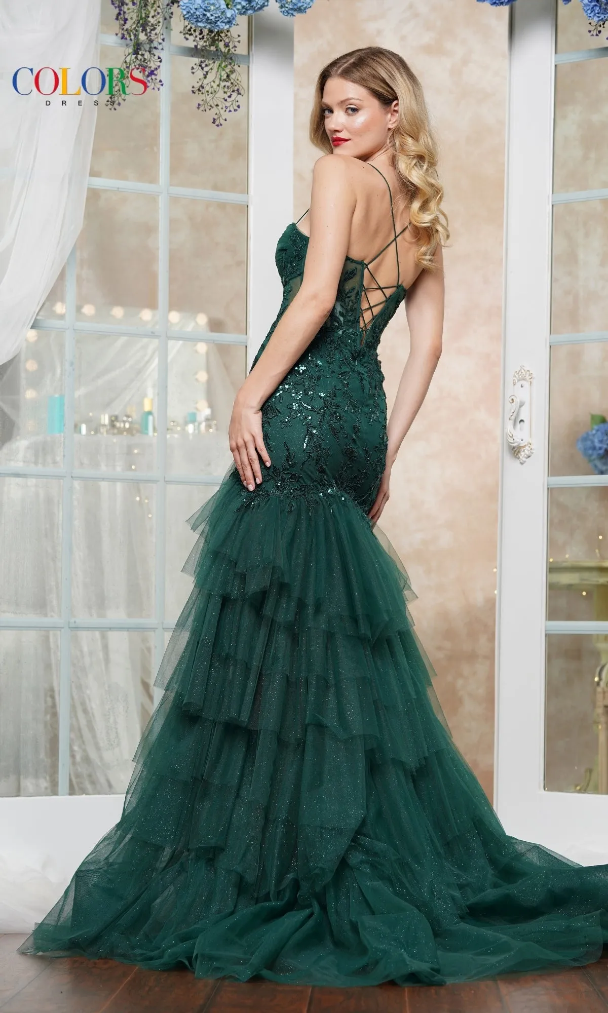 Long Glitter Mermaid Prom Dress: Colors Dress 3471 sold by PromGirl product image thumbnail 2