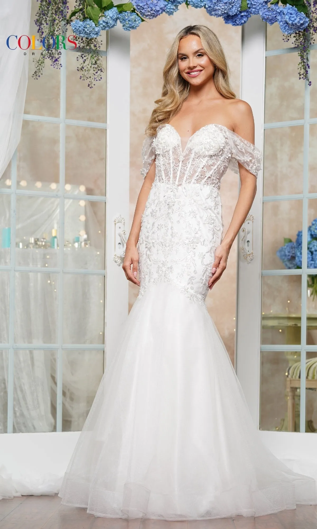 Off-the-Shoulder Mermaid Prom Dress: Colors Dress 3468 sold by PromGirl product image thumbnail 3