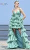 Ruffled High-Low Prom Dress: Colors Dress 3462 sold by PromGirl
