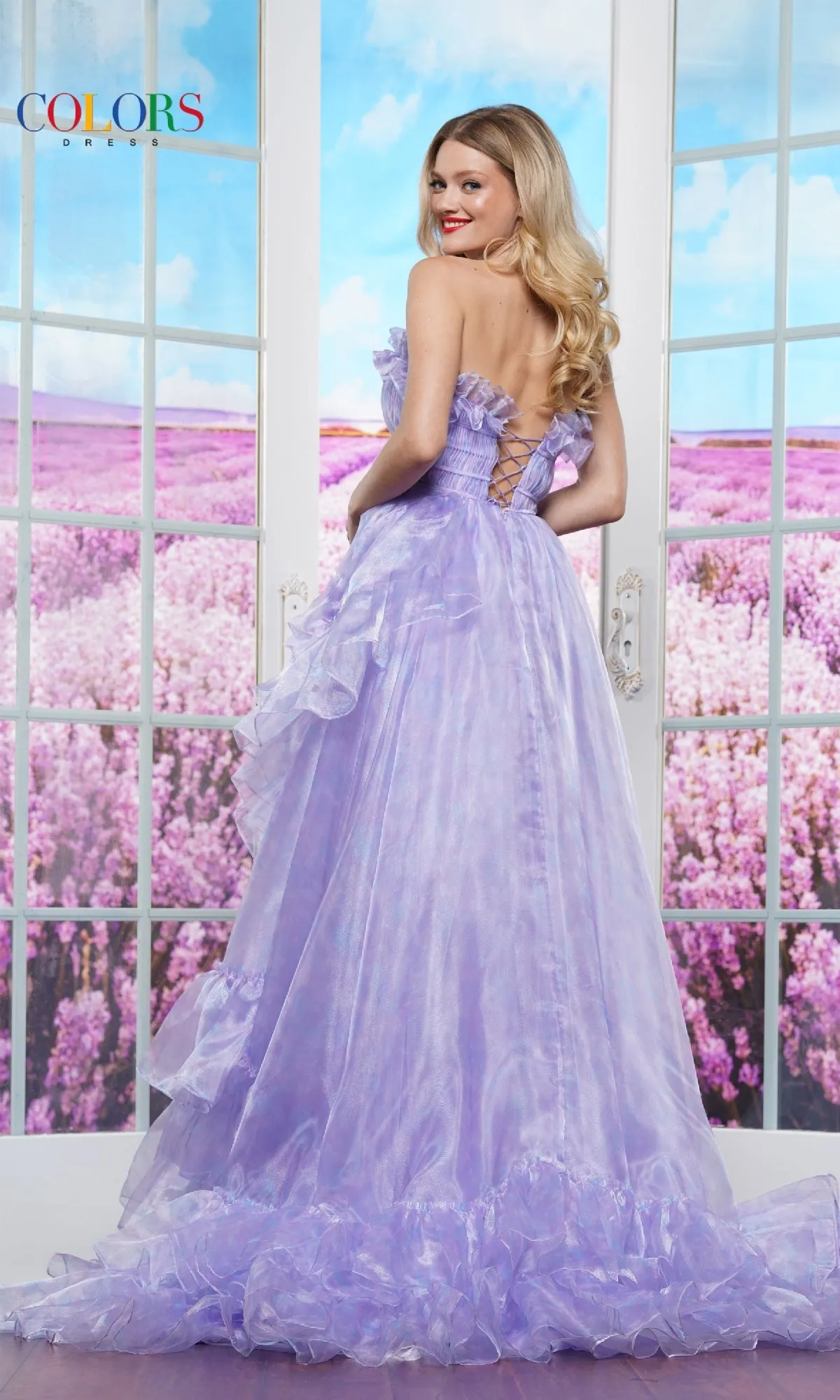 Strapless Pink Prom Ball Gown: Colors Dress 3591 sold by PromGirl product image thumbnail 2
