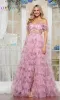 Ruffled Floral-Print Prom Ball Gown: Colors Dress 3504 sold by PromGirl