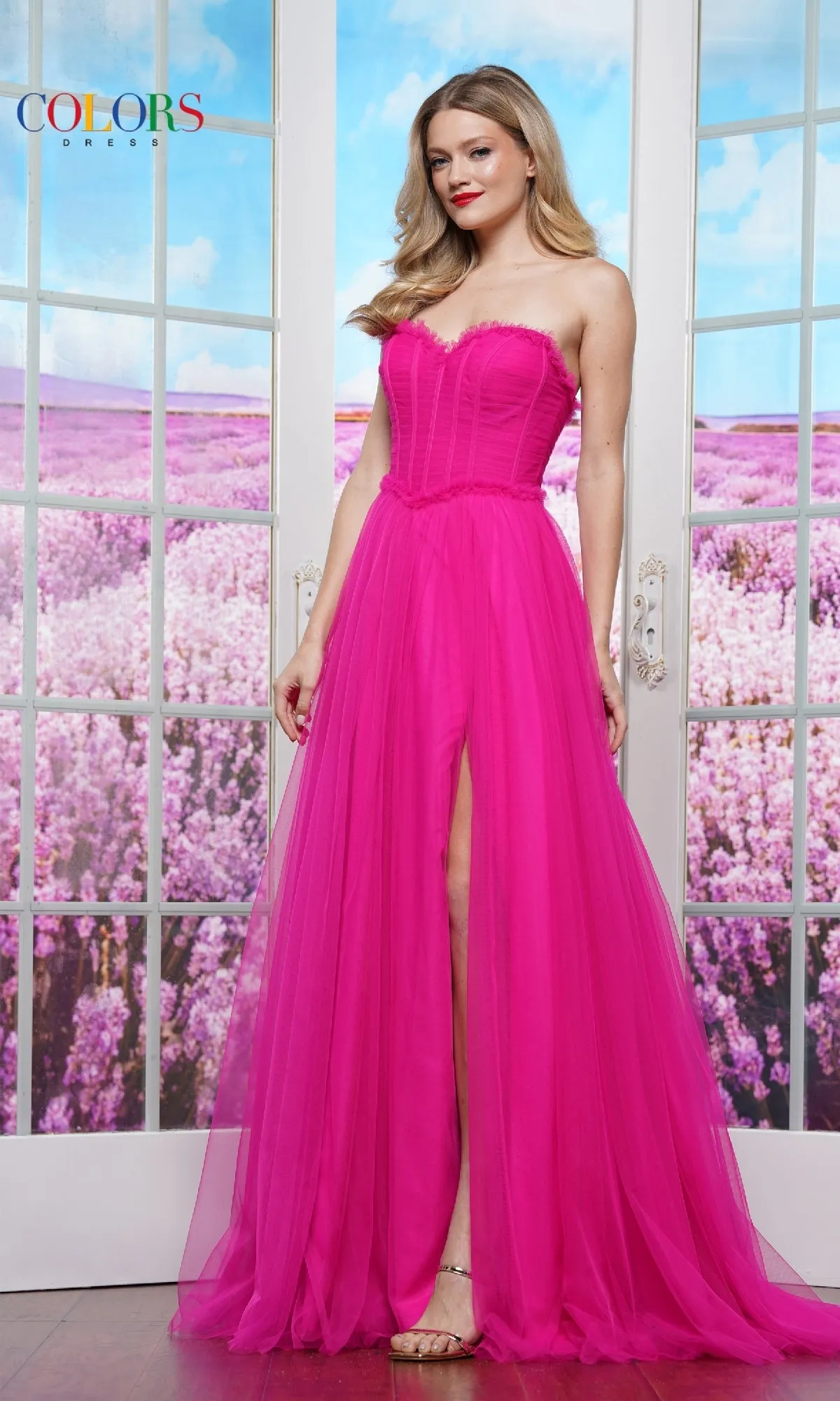 Strapless Long Prom Ball Gown: Colors Dress 3486 sold by PromGirl product image thumbnail 3