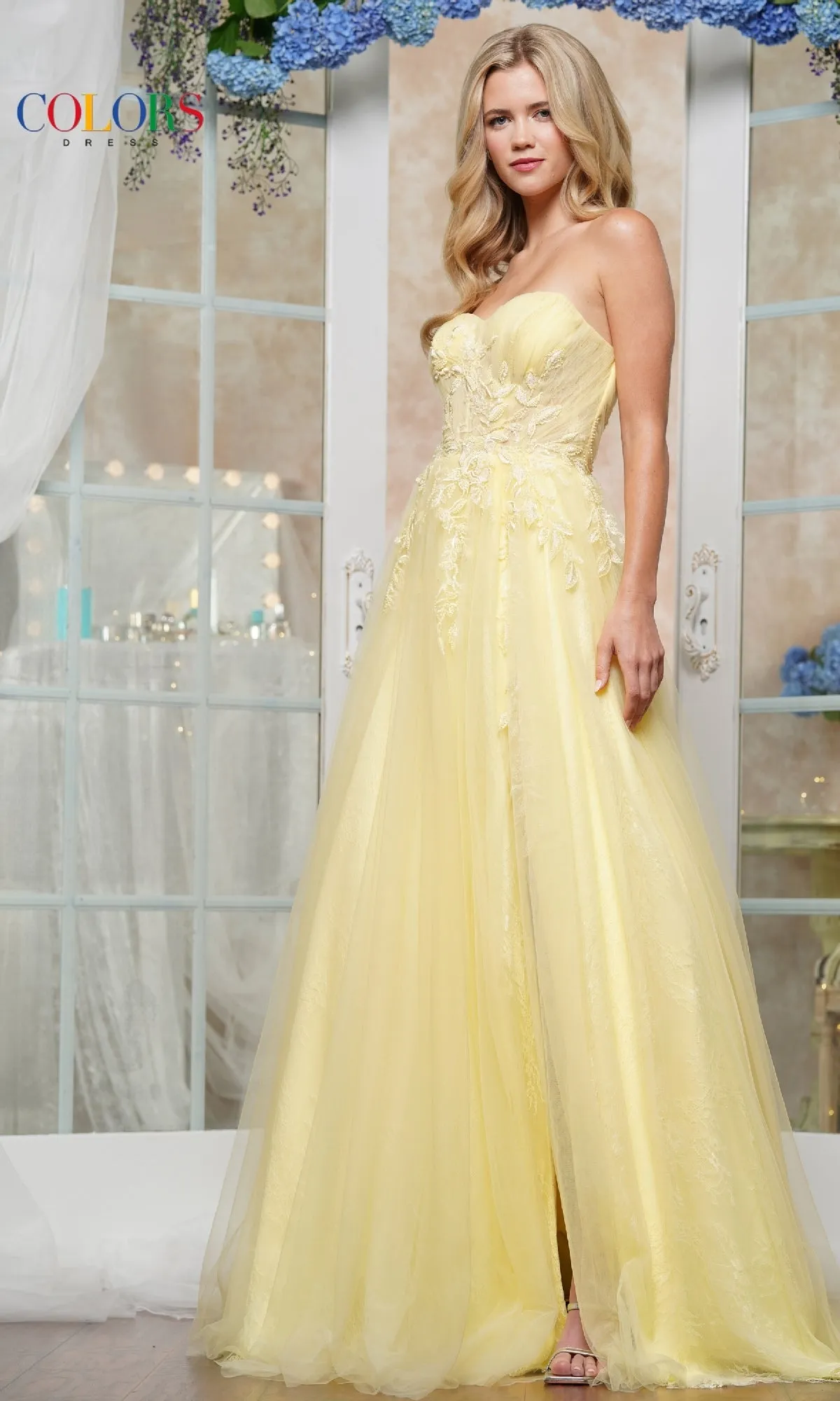 Strapless Long Prom Ball Gown: Colors Dress 3484 sold by PromGirl product image thumbnail 4