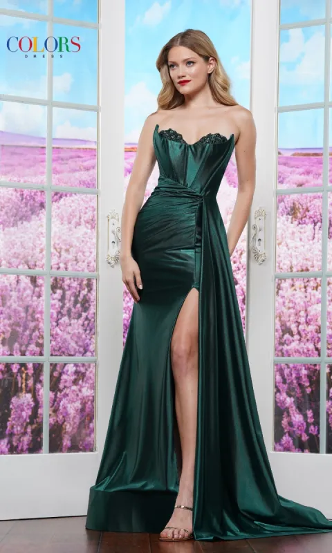 Strapless Floor-Length Prom Dress: Colors Dress 3525 sold by PromGirl