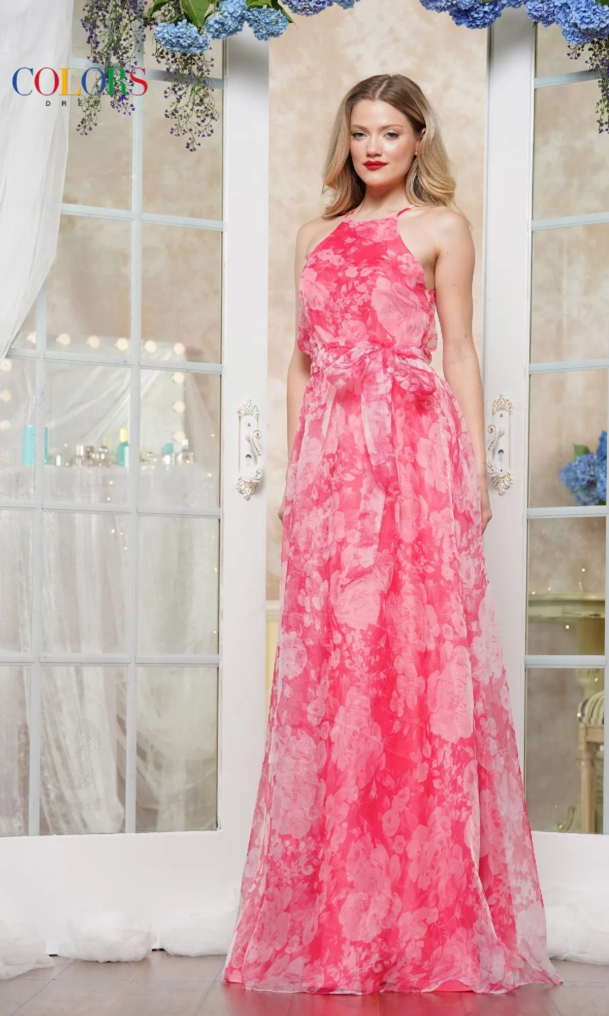 Long Floral Print Prom Dress: Colors Dress 3573 sold by PromGirl product image thumbnail 3