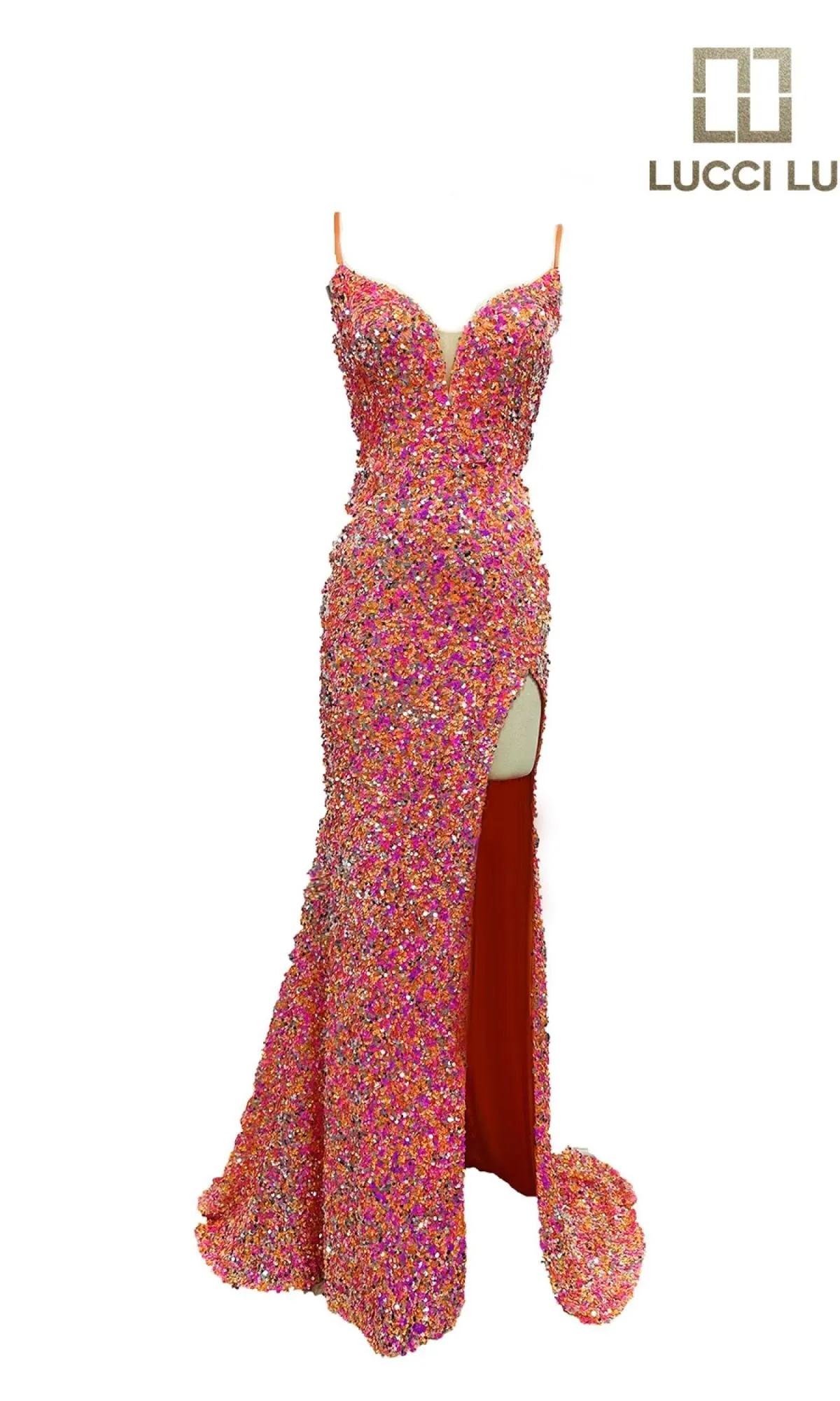 Sequin Open-Back Prom Dress: Lucci Lu 1291 sold by PromGirl product image thumbnail 3