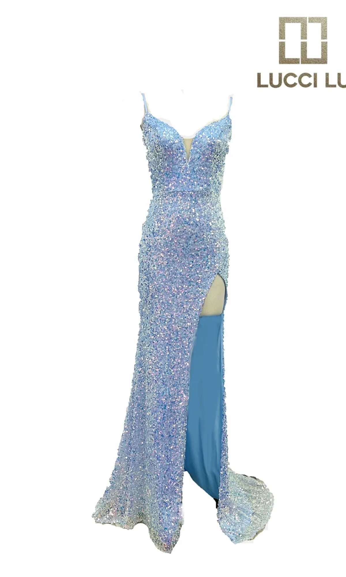 Sequin Open-Back Prom Dress: Lucci Lu 1291 sold by PromGirl product image thumbnail 4