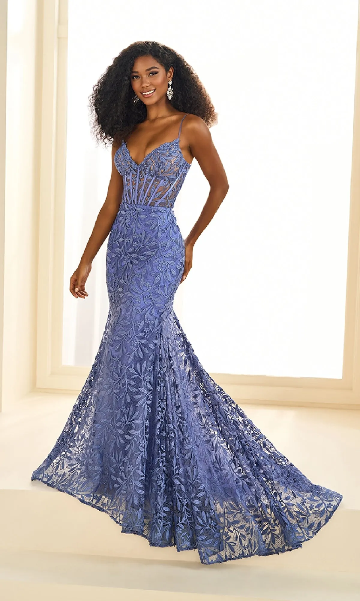 Long Lace Wedding Dress: Ellie Wilde EW36011 sold by PromGirl product image thumbnail 3