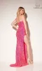 One-Shoulder Sequin Prom Dress: Lucci Lu 1333 sold by PromGirl
