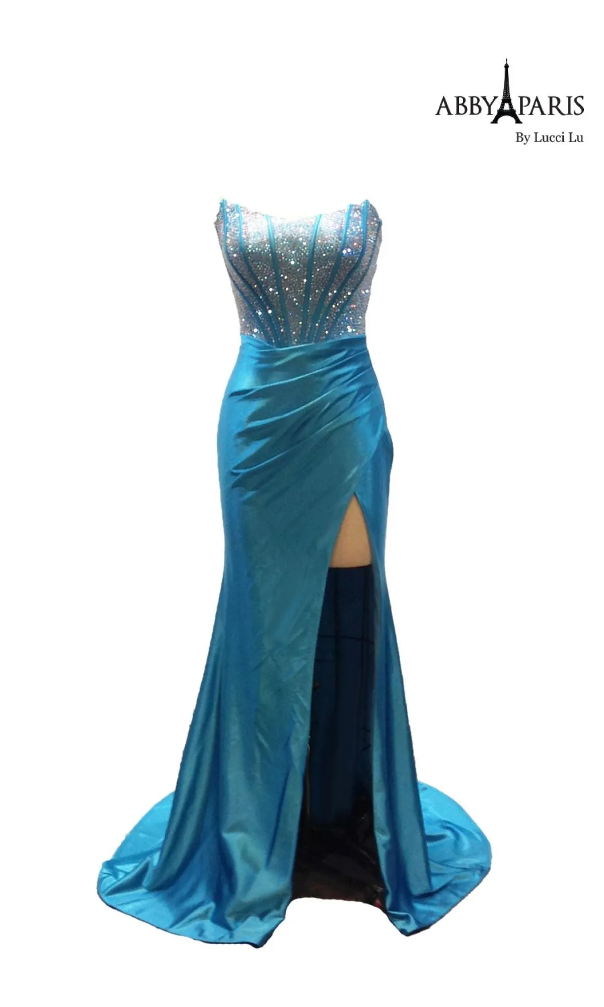 Strapless Long Prom Dress: Abby Paris 90255 sold by PromGirl product image thumbnail 3