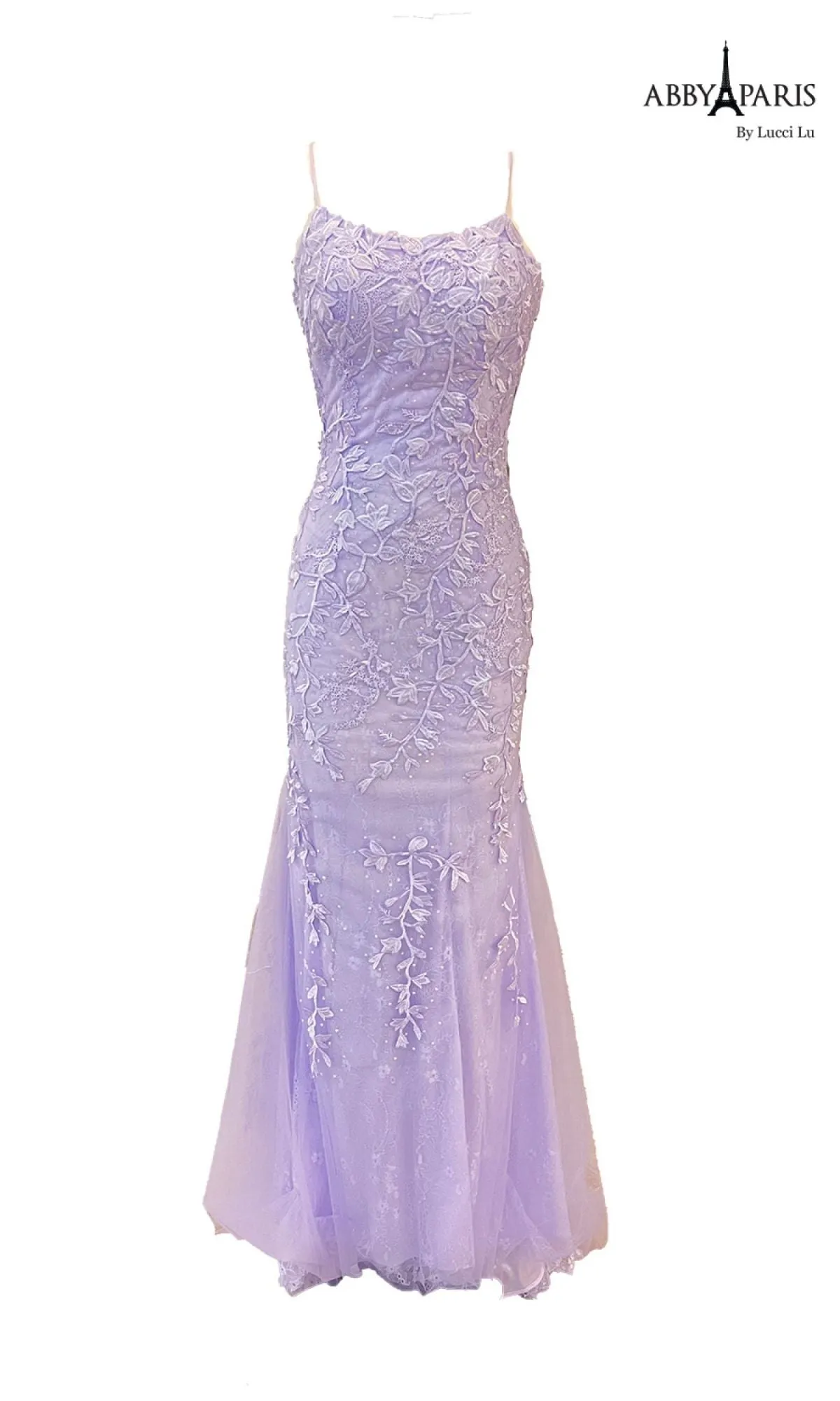 Embroidered Lace Long Prom Dress: Abby Paris 90171 sold by PromGirl product image thumbnail 5